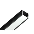 Профиль алюминиевый накладной Ambrella Illumination Alum Profile, GP1750BK, 2000х12х15.7 мм, цвет чёрный, матовый рассеиватель - Фото 2