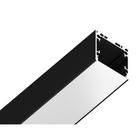 Профиль алюминиевый накладной/подвесной Ambrella Illumination Profile System, GP2500BK, 2000х25х25 мм, цвет чёрный, матовый рассеиватель - Фото 2
