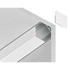 Профиль алюминиевый угловой квадратный Ambrella Illumination Alum Profile, GP2150AL, 2000х15.7х15.7 мм, цвет серебро, матовый рассеиватель - Фото 4