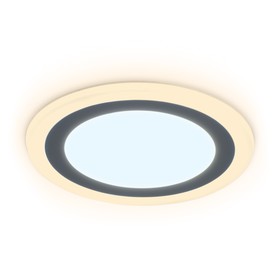 Светильник встраиваемый cветодиодный Ambrella Downlight DCR370 с подсветкой, 3Вт, Led, цвет белый