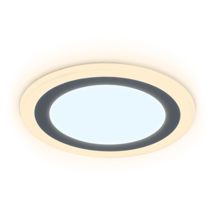 Светильник встраиваемый cветодиодный Ambrella Downlight DCR373 с подсветкой, 6Вт, Led, цвет белый - Фото 1
