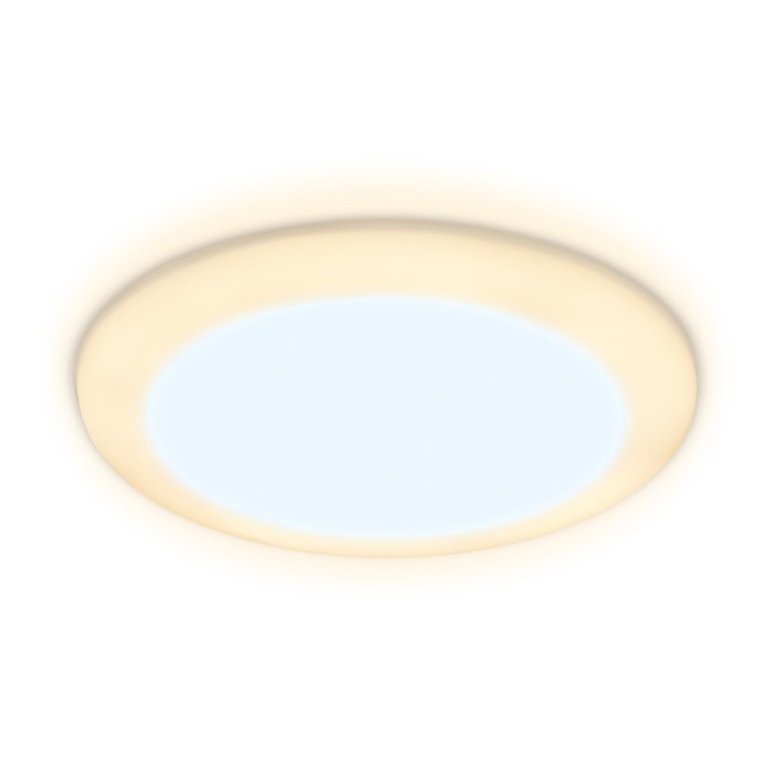 Светильник встраиваемый cветодиодный Ambrella Downlight DCR301 с подсветкой и регулируемым крепежом, 5Вт, Led, цвет белый