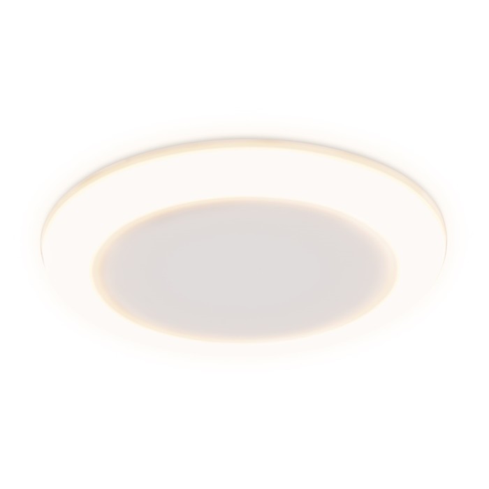Светильник встраиваемый cветодиодный Ambrella Downlight DCR301 с подсветкой и регулируемым крепежом, 5Вт, Led, цвет белый - фото 1908183353