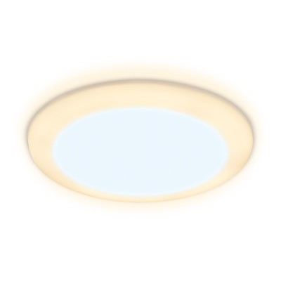 Светильник встраиваемый cветодиодный Ambrella Downlight DCR307 с подсветкой и регулируемым крепежом, 24Вт, Led, цвет белый
