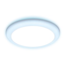 Светильник встраиваемый cветодиодный Ambrella Downlight DCR309 с подсветкой и регулируемым крепежом, 5Вт, Led, цвет белый