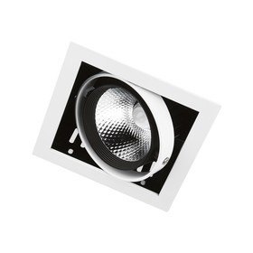 Светильник встраиваемый карданный Ambrella Techno Spot Office Tech T811 BK/CH 12W 4200K, 12Вт, Led, цвет белый, чёрный