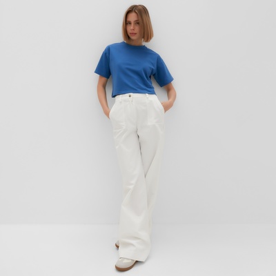 Футболка женская укороченная MINAKU OVERSIZE FIT, цвет электро, размер 42