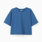 Футболка укороченная женская MINAKU OVERSIZE FIT: цвет электро, р-р 46 10362219 - фото 14315264