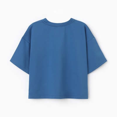 Футболка женская укороченная MINAKU OVERSIZE FIT, цвет электро, размер 46