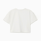 Футболка укороченная женская MINAKU OVERSIZE FIT: цвет экрю, р-р 42 10362222 - фото 14315275