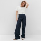 Футболка укороченная женская MINAKU OVERSIZE FIT: цвет экрю, р-р 42 10362222 - фото 14315269