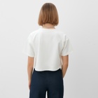 Футболка укороченная женская MINAKU OVERSIZE FIT: цвет экрю, р-р 42 10362222 - фото 14315271
