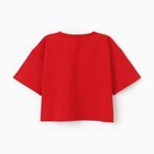 Футболка укороченная женская MINAKU OVERSIZE FIT: цвет фуксия, р-р 48 10362231 - фото 12353183