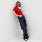 Футболка укороченная женская MINAKU OVERSIZE FIT: цвет фуксия, р-р 48 10362231 - фото 12353178