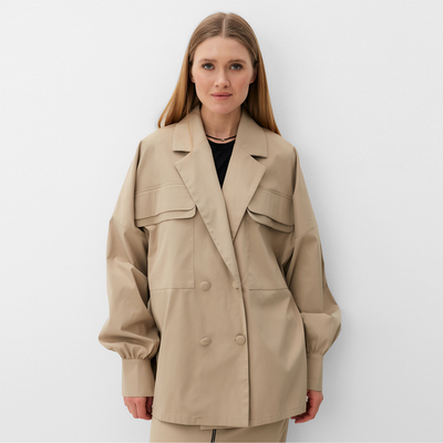 Пиджак женский MINAKU: Safari, бежевый, размер 50