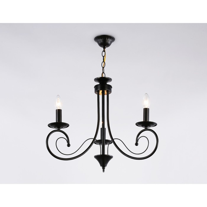 Светильник подвесной Ambrella Traditional Modern TR9606, E14, цвет чёрный - фото 1905279301