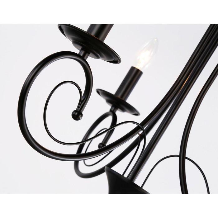 Светильник подвесной Ambrella Traditional Modern TR9606, E14, цвет чёрный - фото 1905279303