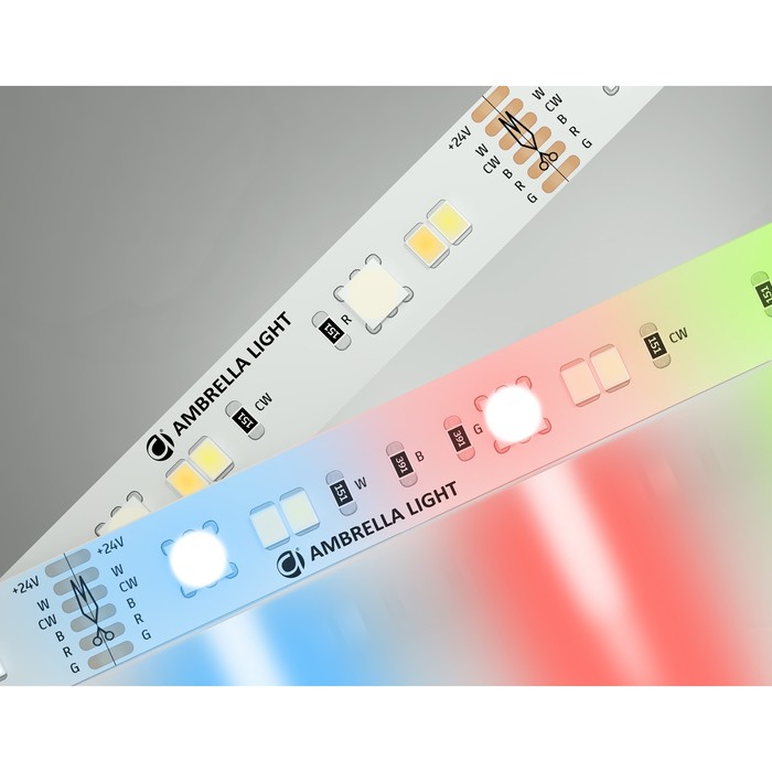Светодиодная лента Ambrella GS4501, 5 м, IP20, 5050, 90 LED/м, 13 Вт/м, 24V, RGB с регулировкой температуры света