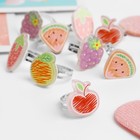 Кольца детские «Выбражулька» нарисованные фрукты, форма МИКС, цветное, безразмерное, 36 шт. - фото 9107501