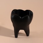 Подсвечник бетонный "Зуб" высота 9,5, 7,5*6,5 см черный - фото 321607298