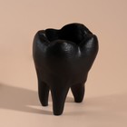 Подсвечник бетонный "Зуб" высота 9,5, 7,5*6,5 см черный - Фото 2