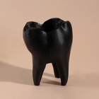 Подсвечник бетонный "Зуб" высота 9,5, 7,5*6,5 см черный - Фото 3