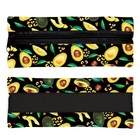 Пенал школьный, текстиль, плоский, 9.5×20 см, с резинкой для блокнота «Авокадо» - Фото 3