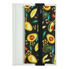 Пенал школьный, текстиль, плоский, 9.5×20 см, с резинкой для блокнота «Авокадо» - Фото 4