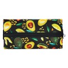 Пенал школьный, текстиль, плоский, 9.5×20 см, с резинкой для блокнота «Авокадо» - Фото 5