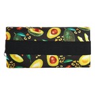 Пенал школьный, текстиль, плоский, 9.5×20 см, с резинкой для блокнота «Авокадо» - Фото 2