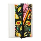 Пенал школьный, текстиль, плоский, 9.5×20 см, с резинкой для блокнота «Авокадо» - Фото 9