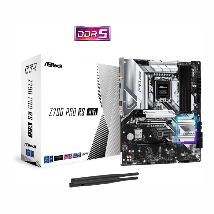 Материнская плата Asrock Z790 PRO RS WIFI Soc-1700 Intel Z790 4xDDR5 ATX AC`97 8ch(7.1) 2.5   103396 - фото 51561855