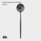 Ложки столовые Magistro «Фолк», длина 21.5 см, набор 6 шт., нержавеющая сталь, чёрные - Фото 2
