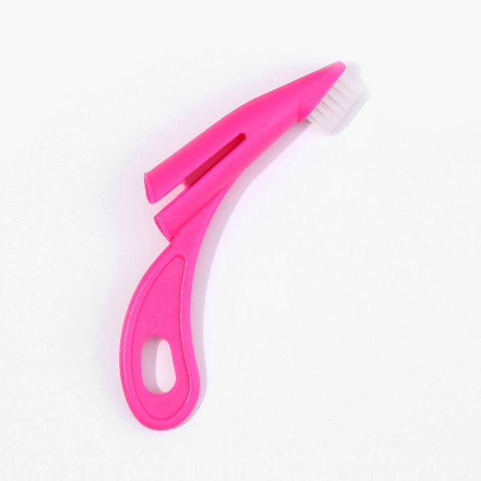 Зубная щетка для снятия налёта для животных, розовая