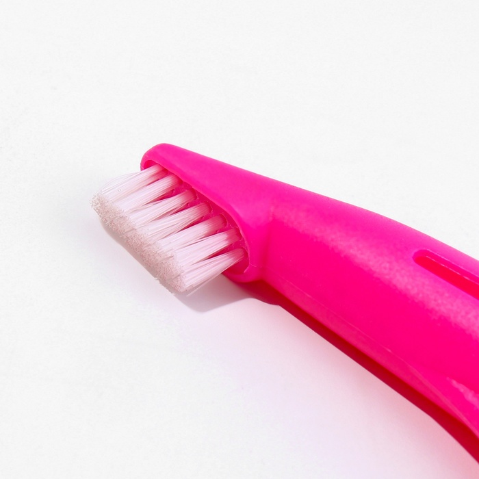 Зубная щетка для снятия налёта для животных, розовая