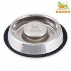 Миска «Медленное кормление», 450 мл, на нескользящей основе, металл - Фото 1