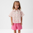 Костюм для девочки (рубашка и шорты) KAFTAN, р.32 (110-116), розовый - фото 110204332