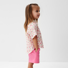 Костюм для девочки (рубашка и шорты) KAFTAN, р.34 (122-128), розовый - фото 24064352