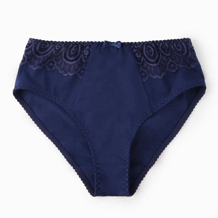 Трусы женские слипы, цвет тёмно-синий, размер 52 - Фото 1