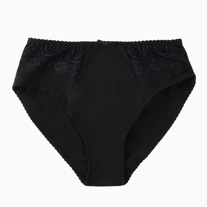 Трусы женские слипы, цвет чёрный, размер 52 - Фото 1