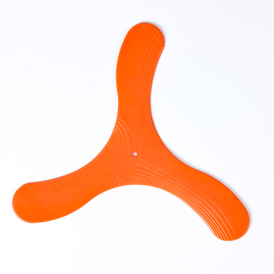 Бумеранг трехлопастной, 23 х 23 см, пластик, оранжевый