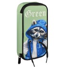 Пенал 1 секция 100 х 200 мм, текстильный, Феникс "Енот" - фото 24067292