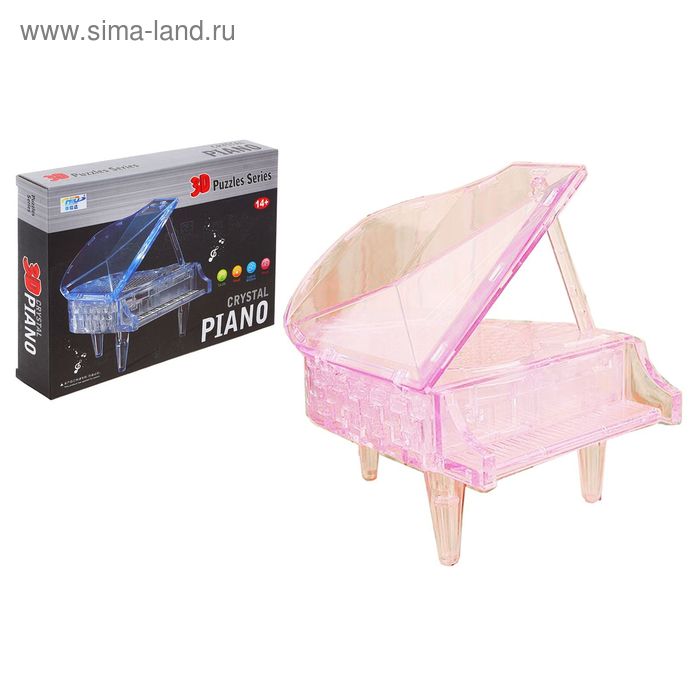 Пазл 3D кристаллический, "Рояль", 27 деталей, световые эффекты, работает от батареек, - Фото 1