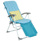 Кресло-шезлонг с матрасом и декоративной подушкой, цвет бирюзовый - фото 9960896