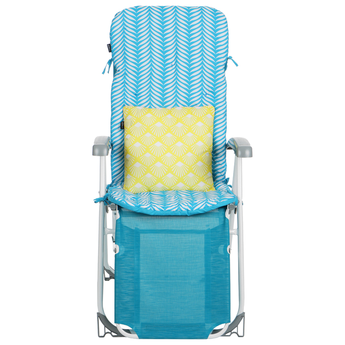 Кресло-шезлонг с матрасом и декоративной подушкой, цвет бирюзовый - фото 1908186776