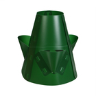 Клумба пластиковая, d = 15–35 см, h = 40, «Цветочная карусель», зелёная - фото 301372635