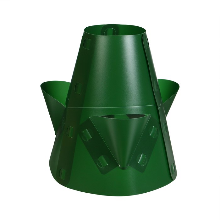 Клумба пластиковая, d = 15–35 см, h = 40, «Цветочная карусель», зелёная - фото 1905281549
