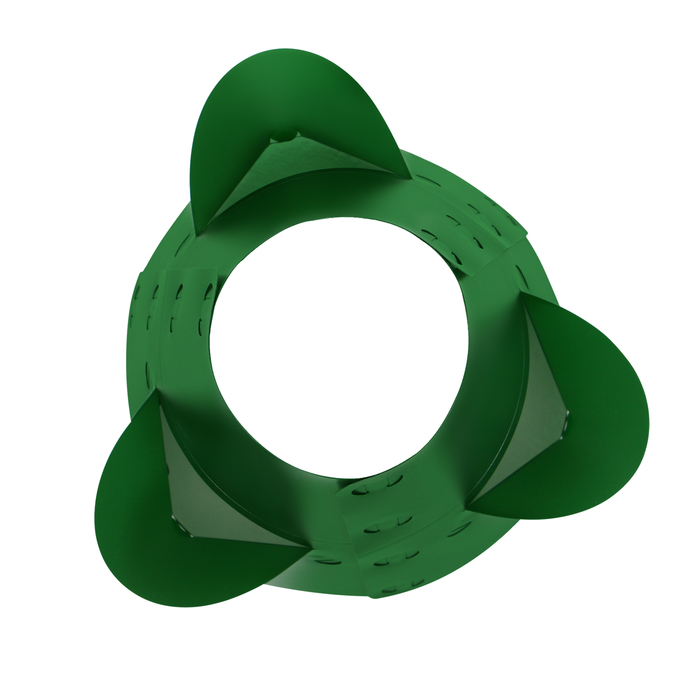 Клумба пластиковая, d = 15–35 см, h = 40, «Цветочная карусель», зелёная - фото 1905281552