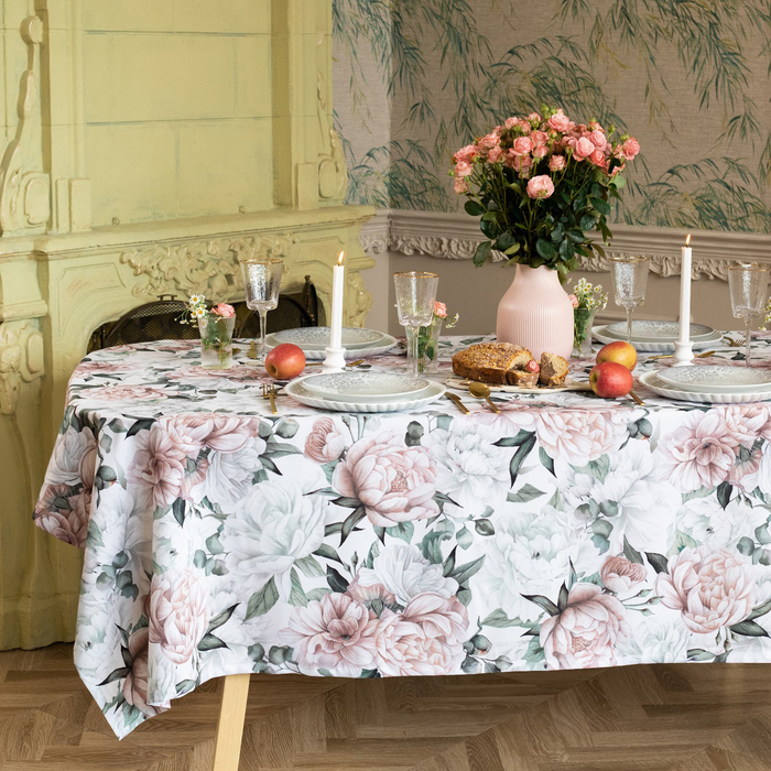 Скатерть «Доляна. Пионы», 145×180±3 см