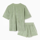 Пижама женская (футболка, шорты) KAFTAN Plushy, размер 48-50, зелёная - Фото 9